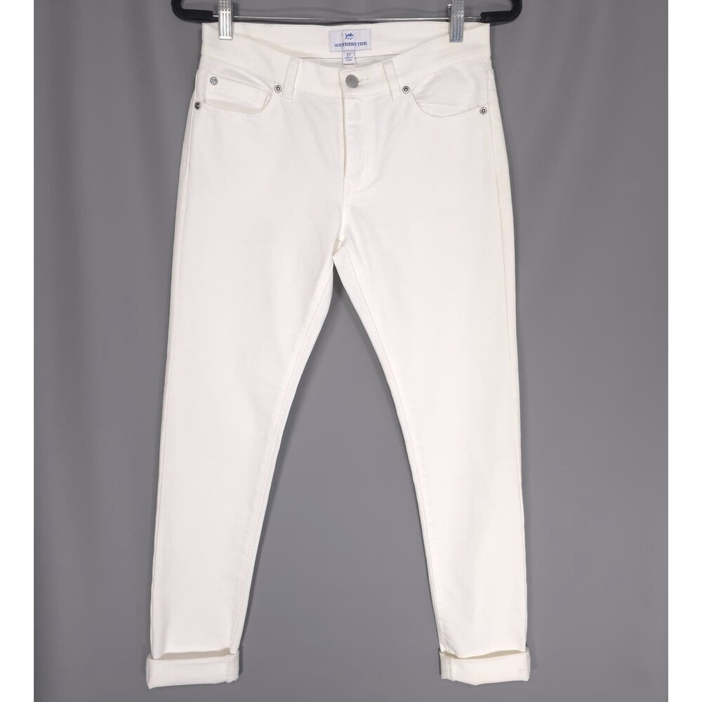 SOUTHERN TIDE Ivory Skinny Jeans 27 Mide Rise Women's Stretch Denim